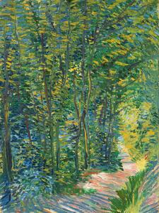 Reprodukcija A path in the woods (Vintage Landscape) - Vincent van Gogh