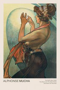 Reprodukcija The North Star (Celestial Art Nouveau / Beautiful Female Portrait) - Alphonse / Alfons Mucha