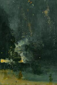 Reprodukcija Nocturne in Black & Gold (The Fallen Rocket) - James McNeill Whistler, (26.7 x 40 cm)
