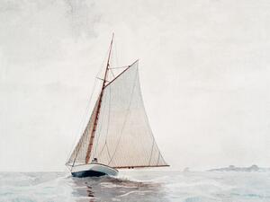Reprodukcija Sailing off Gloucester (Boat on the Ocean) - Winslow Homer