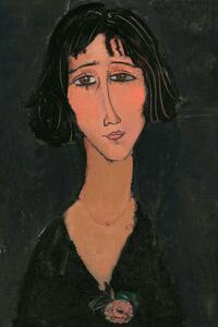 Reprodukcija Margherita, Jeune Femme a la Rose - Amedeo Modigliani
