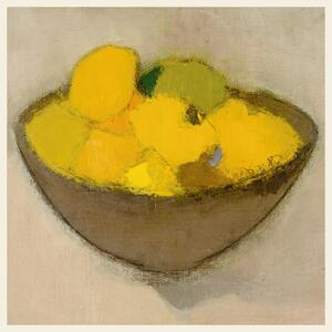 Reprodukcija Lemons (Still Life in Yellow / Square) - Helene Schjerfbeck, (40 x 40 cm)