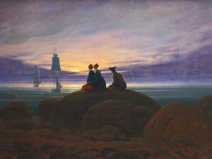 Reprodukcija Moonrise over the Sea (Sunset / Moonlight / Sunrise Etc.) - Caspar David Friedrich