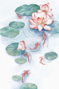 Ilustracija Lotus Pond Water Color home, Xuan Thai