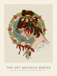 Ilustracija Confidence (Beautiful Gypsy Woman / Golden) - Alphonse Mucha