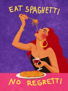 Ilustracija Eat spaghetti no regretti, Raissa Oltmanns