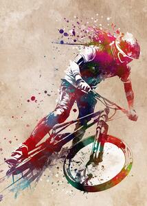Ilustracija BMX sport art 31, Justyna Jaszke, (30 x 40 cm)