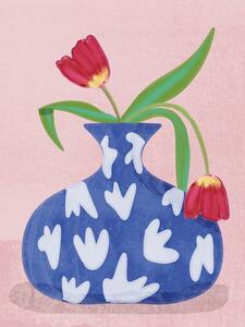 Ilustracija Tulpe in vase, Raissa Oltmanns