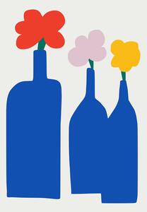 Ilustracija Blue Bottle Vase, Little Dean