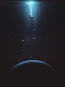 Ilustracija Falling, spacerocket art