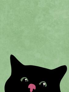 Ilustracija Curious cat, Raissa Oltmanns