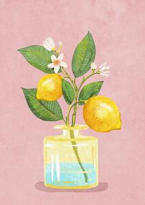 Ilustracija Lemon Bunch In Vase, Raissa Oltmanns