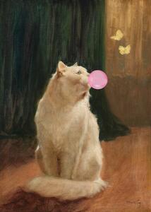 Ilustracija Bubble Gum and Cat, The Art Concept