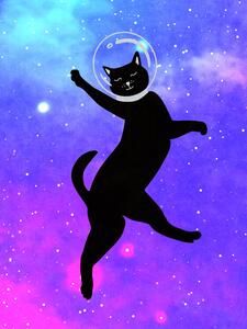 Ilustracija Happy Space Cat, Raissa Oltmanns