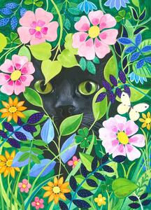 Ilustracija Secret Garden Hidden Cat Art, Isabelle Brent