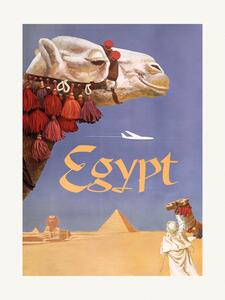 Ilustracija Egypt.Fly, Vintage Travel Poster