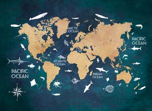 Ilustracija World map 3, Justyna Jaszke