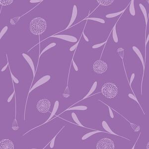 Ilustracija Pom Pom Silhouette Purple, Yvonne Gustafsson