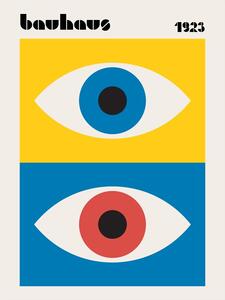 Ilustracija Bauhaus Eyes Abstract, Retrodrome