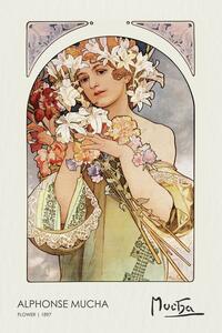 Reprodukcija Flower (1897), Alfons Mucha