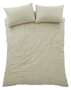 Zelena posteljina za krevet za jednu osobu 135x200 cm Cotton Rich Woven Stripe – Pineapple Elephant