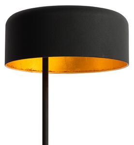 Retro stolna lampa crna sa zlatnom unutrašnjosti - Jinte