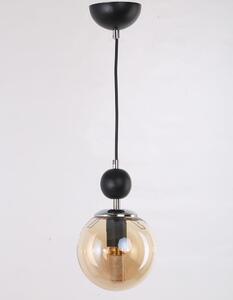 Oker žuta/crna viseća svjetiljka sa staklenim sjenilom ø 15 cm Marble – Squid Lighting