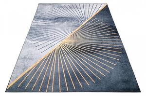 Sivi moderan tepih s jednostavnim uzorkom Širina: 140 cm | Duljina: 200 cm