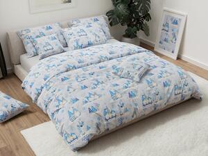 Pamučna posteljina BOŽICNI GNOM plava Dimenzije posteljine: 70 x 90 cm | 140 x 200 cm