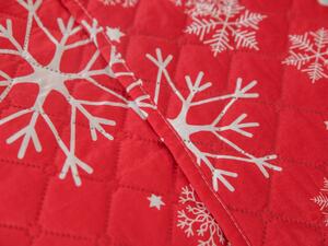 Crveni prekrivač za krevet SNOWFALL Dimenzije: 220 x 240 cm