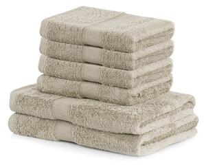 Set od 2 bež velika ručnika i 4 mala ručnika DecoKing Bamby Beige