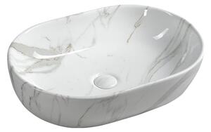 Bijeli keramički umivaonik 59x42 cm Dalma – Sapho