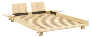 Bračni krevet od masivnog bora s podnicom 140x200 cm u prirodnoj boji Social Bed – Karup Design