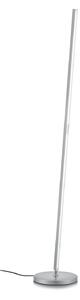 Knapstein Podna lampa Fabia LED s upravljanjem pokretom, nikl-boje, visina 160 cm, metal, prigušiva, Metalik, Dnevni boravak/blagovaonica, Aluminij