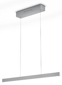 Knapstein LINDA-72 niklena LED viseća lampa, duljina 72 cm, upravljanje gestama, prigušiva, Metalik, Dnevni boravak/blagovaonica, Aluminij