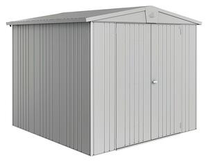 Biohort Europa Spremište 4 (Vanjska širina uklj. krovni prevjes: 244 cm, Vanjska dubina uklj. krovni prevjes: 228 cm, Čelik, Metalik srebrne boje)