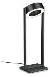 Knapstein LED stolna lampa Wega, mat crna, visina 45 cm, upravljanje pokretom, prigušiva, Crno, Dnevni boravak/blagovaonica, Aluminij