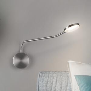 Knapstein Thea-W LED zidna lampa, upravljanje gestama, nikl završna obrada, izbočina od, prigušiva, Metalik, Dnevni boravak/blagovaonica, Metal