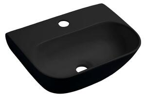 Crni keramički umivaonik za WC 42x29 cm Nerissa – Sapho