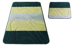 Protuklizni zeleni kupaonski tepisi 50 cm x 80 cm + 40 cm x 50 cm