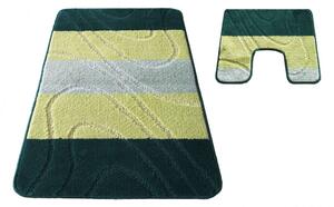 Zeleni kupaonski protuklizni tepisi 50 cm x 80 cm + 40 cm x 50 cm