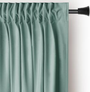 Svijetlo zelena zavjesa za djelomično zamračenje od samta 140x245 cm Pleat – Restilo
