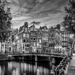 Fotografija AMSTERDAM Idyllic impression from Singel | Monochrome, Melanie Viola