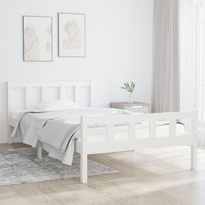VidaXL Okvir za krevet od masivnog drva bijeli 90 x 200 cm