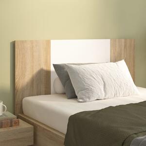 VidaXL Uzglavlje za krevet bijelo i hrast sonoma 120x1,5x80 cm drveno