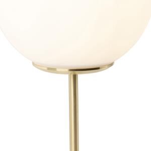 Art deco stolna svjetiljka mesing sa opalovim staklom 45,5 cm - Pallon