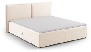 Krem boxspring krevet s prostorom za pohranu 160x200 cm Arendal – Cosmopolitan Design