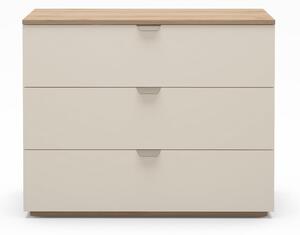 Krem/u prirodnoj boji komoda u dekoru hrasta 100x80x40 cm Dennis – Marckeric