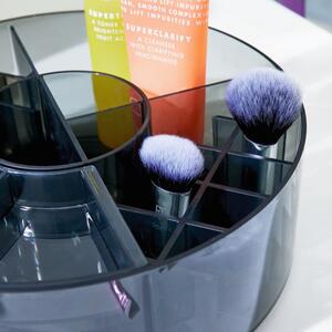 Mat crni kupaonski kozmetički organizator od reciklirane plastike Cosmetic Carousel - iDesign