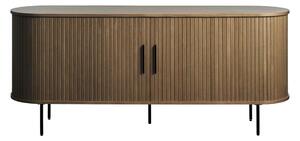 Smeđa komoda u dekoru hrasta s kliznim vratima 180x76x45 cm Nola – Unique Furniture